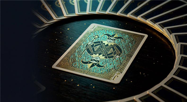 Casino gaming interface with cards and chips